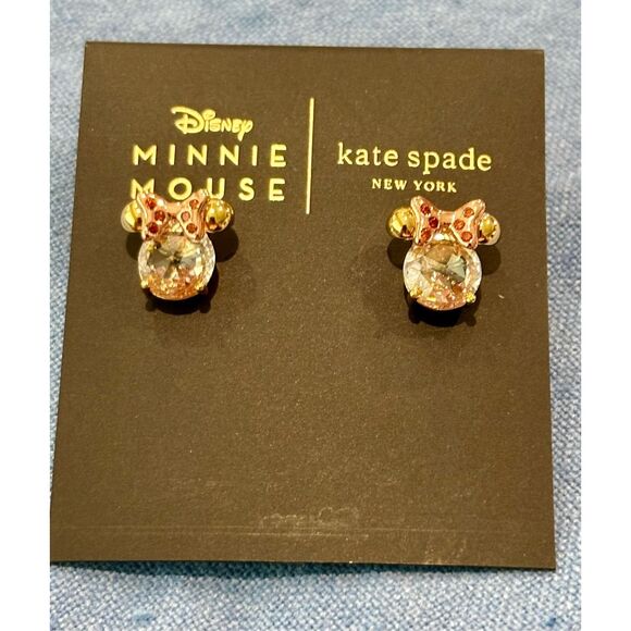 Disney x Kate Spade NEW earrings -  Minnie Mouse clear - Picture 8 of 12